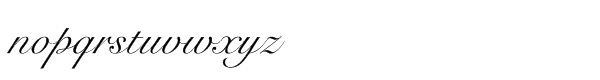 Snell RoundhandÂ® Std Script Font LOWERCASE