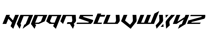 Snubfighter Expanded Italic Font LOWERCASE