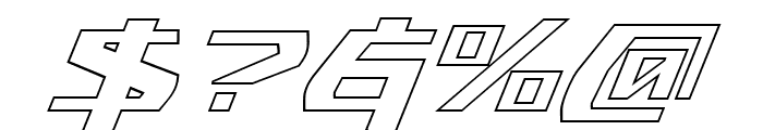 Snubfighter Outline Italic Font OTHER CHARS