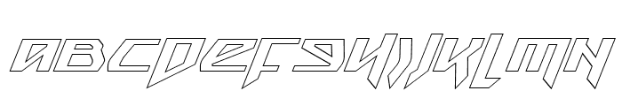 Snubfighter Outline Italic Font UPPERCASE