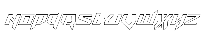 Snubfighter Outline Italic Font UPPERCASE
