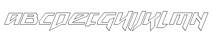 Snubfighter Outline Italic Font LOWERCASE