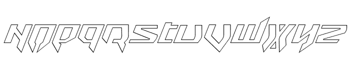 Snubfighter Outline Italic Font LOWERCASE