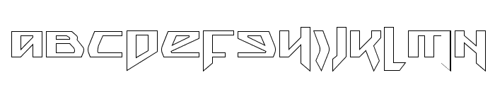 Snubfighter Outline Font UPPERCASE