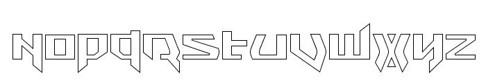 Snubfighter Outline Font UPPERCASE