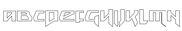 Snubfighter Outline Font LOWERCASE