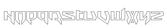Snubfighter Outline Font LOWERCASE
