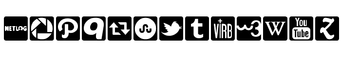 Social Icons Pro Set 1 - Rounded Font UPPERCASE