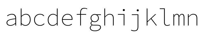 Source Code Pro ExtraLight Font LOWERCASE