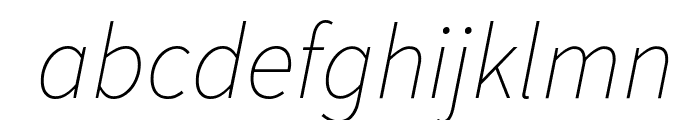 Source Sans Pro ExtraLight Italic Font LOWERCASE