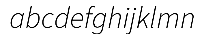 Source Sans Pro Light Italic Font LOWERCASE