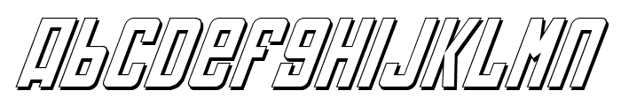 Soviet 3D Italic Font LOWERCASE