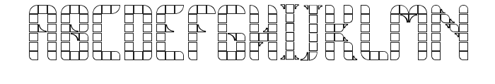 SPACE PEZ Outline Font UPPERCASE