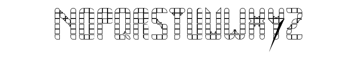 SPACE PEZ Outline Font LOWERCASE