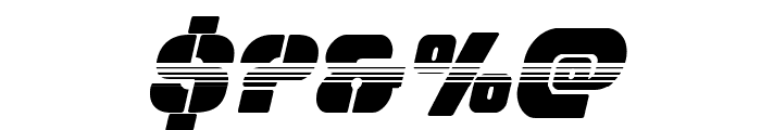 Space Cruiser Halftone Italic Font OTHER CHARS