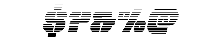 Space Cruiser Scanlines Italic Font OTHER CHARS