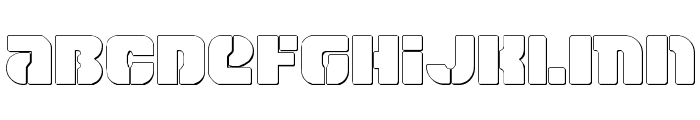 Space Cruiser Shadow Font UPPERCASE