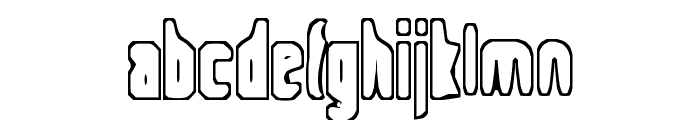 Space-ship 354 Font LOWERCASE