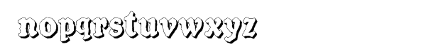 SpeedBall Western Letters 3D Font LOWERCASE