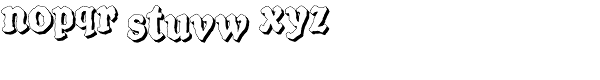 Speedball Western Letters 3D Font LOWERCASE
