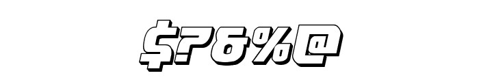 Speedwagon 3D Italic Font OTHER CHARS