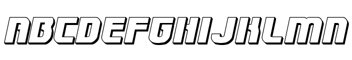 Speedwagon 3D Italic Font UPPERCASE