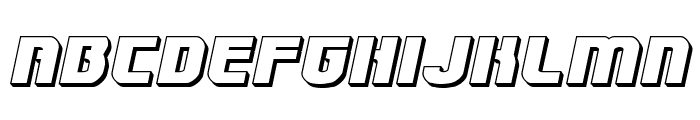 Speedwagon 3D Italic Font LOWERCASE