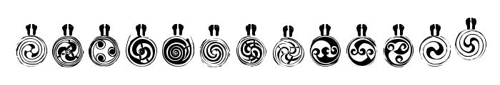 SpiralTraces Font UPPERCASE