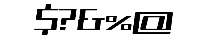 Squarea Expanded Oblique Font OTHER CHARS