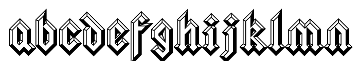 Squealer Embossed Font LOWERCASE