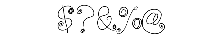 SquigglyLittleWiggly Font OTHER CHARS