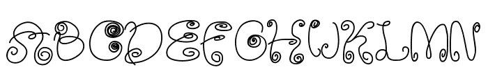 SquigglyLittleWiggly Font UPPERCASE