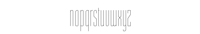 ST Moviehead Ultra-condensed UltraLight Font LOWERCASE