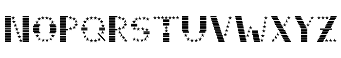 STRIPES & STARS Normal Font LOWERCASE
