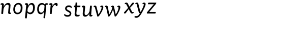 St Ryde Italic Font LOWERCASE