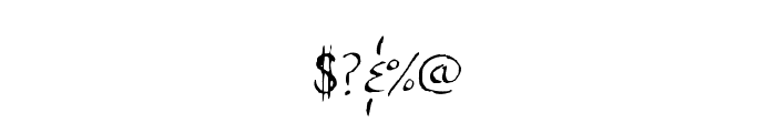 Standard Nib Handwritten Regular Font OTHER CHARS