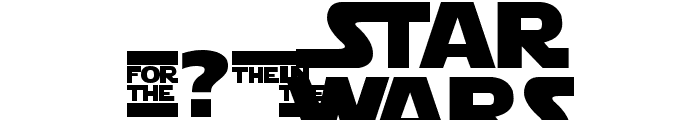 Star Jedi Logo MonoLine Font OTHER CHARS