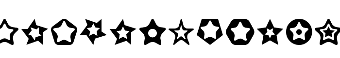 Stars for 3D FX Font LOWERCASE