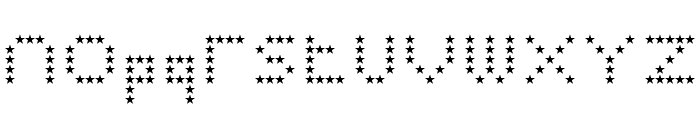 Stars in the sky Regular Font LOWERCASE
