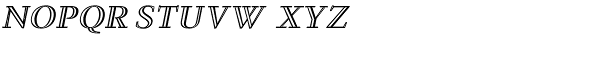 Steinburg Modern Inline Bold Oblique Font LOWERCASE