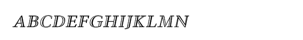 Steinburg Modern™ Inline Bold Oblique Font LOWERCASE