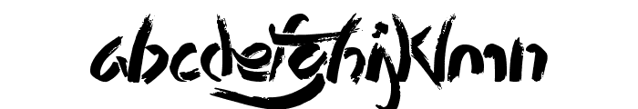 Stencil Brush Font LOWERCASE