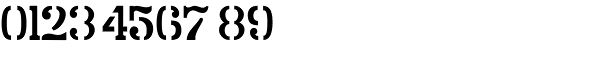 Stencil Press JNL Font OTHER CHARS