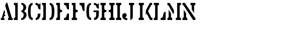 Stencil Press JNL Font UPPERCASE