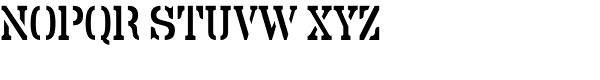 Stencil Press JNL Font LOWERCASE
