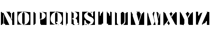StencilBricksRandom Font UPPERCASE