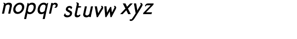 Strangelove Bold Italic Font LOWERCASE