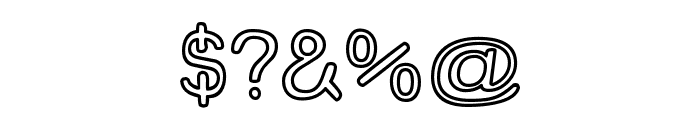 Street Freehand - Outline Font OTHER CHARS