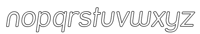 Street Outline Italic Font LOWERCASE