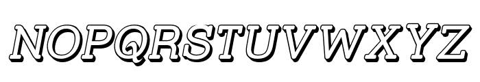 Street Slab - 3D Italic Font UPPERCASE